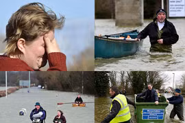 Khốn khổ cảnh chạy lụt của dân Anh