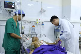 Bị cọc gỗ 1m đâm thấu người, một người nhập viện ở Quảng Ninh