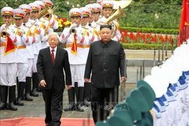 Chùm ảnh: Lễ đón Chủ tịch Triều Tiên Kim Jong-Un thăm hữu nghị chính thức Việt Nam
