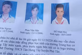 Ba bé trai từ 11-14 tuổi đạp xe hơn 300km lên TP HCM tìm cha mẹ