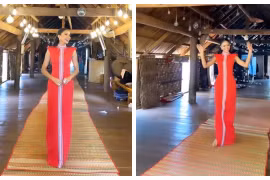 H'Hen Niê lầy lội bày ra thảm đỏ trong nhà sàn