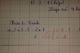 Bài toán '2 x 3 : 3 =?': Bất ngờ cách giải của cô giáo 