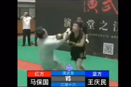 Cao thủ Thái Cực thua knock-out võ sĩ nghiệp dư