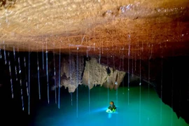 Phát hiện hồ nước bí ẩn, cực đẹp nằm lơ lửng trong hang Thung