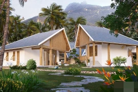 Nhà vườn mô phỏng bông hoa sen, nhường mảng xanh cho đất, nắng và gió