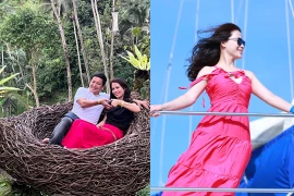  Bạn gái Á hậu khoe sắc 'phơi phới' khi đi du lịch cùng NS Chí Trung ở Bali