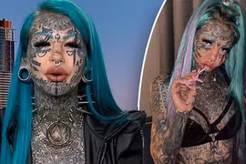 Người mẫu nữ ở Úc chi hàng tỷ đồng xăm kín người 