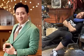 Trấn Thành bị bạn bè 'dìm hàng' lúc ngủ gà ngủ gật khi đi quay phim