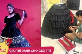 Cùng chiêm ngưỡng chiếc váy Thúy Hạnh dành 5 tiếng làm cho con gái
