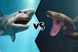 Nếu cá mập Megalodon “đụng độ” trăn Titanoboa, chuyện gì sẽ xảy ra?