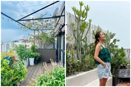 Tiểu thư miền Tây xinh đẹp khoe khu vườn trên cao đẹp như mơ