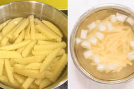 Làm cách này, khoai tây chiên vàng rộm, để lâu vẫn giòn tan
