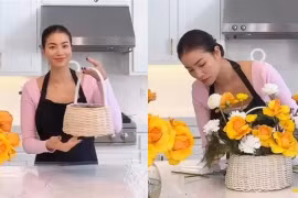 Rút lui khỏi showbiz thời gian dài, Phạm Hương cắm hoa bán kiếm thu nhập? 