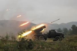 Pháo phản lực Việt Nam triển khai "hỏa đồ trận" thị uy sức mạnh 