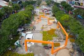 Đường hoa Nguyễn Huệ trước giờ khai mạc