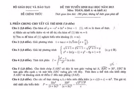 Gợi ý giải đề thi môn Toán khối A và A1 2013