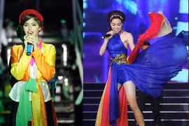 Sao Việt “lạ” đủ kiểu với áo tứ thân