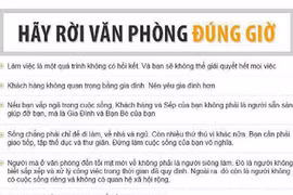 Tranh cãi quanh việc “Hãy rời văn phòng đúng giờ”