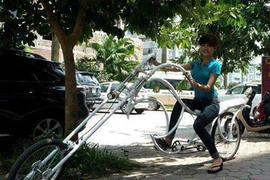 Ảnh thiếu nữ đi xe đạp “hút hồn” dân mạng
