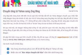 Hướng dẫn cách chuyển dữ liệu từ Yahoo Blog