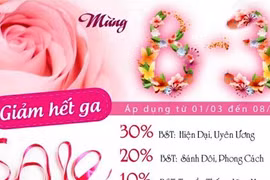 Ồ ạt khuyến mãi, giảm giá “sốc” dịp 8/3