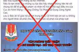 Giả mạo Facebook Học viện Cảnh sát nhân dân hỗ trợ lấy lại tiền lừa đảo