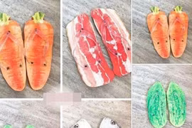 Dép tông thịt ba chỉ, cá tươi khuấy đảo tín đồ thời trang