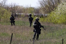 Người biểu tình tấn công sân bay Kramatorsk, có đổ máu