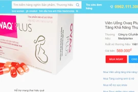 OvaQ Plus quảng cáo gây hiểu nhầm có tác dụng như thuốc chữa bệnh