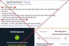 Cảnh báo chiêu lừa làm giả bill chuyển khoản