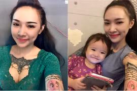 Bà mẹ hai con mê xăm mình, xinh như hot girl 