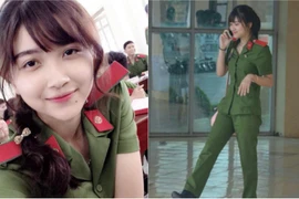 Nữ sinh cảnh sát có nốt ruồi duyên, "xinh nhất Đông Nam Bộ"