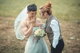 Ảnh cưới đổi vai dễ thương của cặp đôi 9X Thái Nguyên