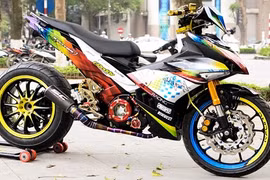 Exciter 150 lột xác với loạt đồ chơi hàng hiệu ở Hà Nội