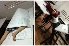 Muôn kiểu ăn ngủ “dã chiến” của sinh viên kiến trúc