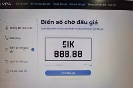 Biển số siêu đẹp 30K-555.55 được trả giá 14,2 tỷ đồng 