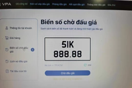 Biển số siêu đẹp 30K-555.55 được trả giá 14,2 tỷ đồng 