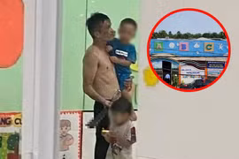 Người đàn ông xách dao kề vào cổ 2 bé học trường mầm non ở Tiền Giang