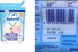 Bột ngũ cốc Aptamil Multigrain Banana and Berry Cereal bị thu hồi