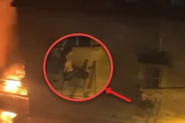 Vụ cháy làm 14 người chết: Clip cảnh 'người hùng' phá tường cứu sống 3 người 