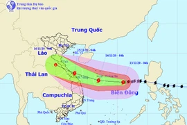 Bão số 13 giật cấp 12 sắp vào các tỉnh miền Trung