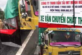 Hải Dương: Đang xử lý xe chở rác Minh Ngọc rò rỉ ra đường