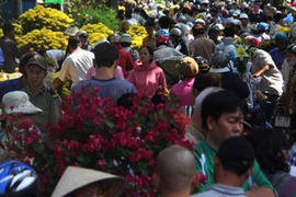 Hàng ngàn người đổ xô mua hoa hạ giá