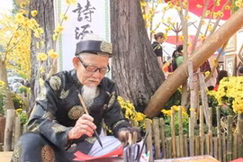 Phố ông đồ rộn rã khai hội xuân ở TP HCM