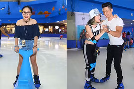 Con gái Thanh Lam, diễn viên Thùy Anh háo hức trượt băng