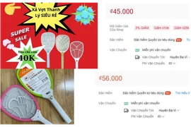 Vợt điện bắt muỗi giá rẻ… hóa đắt