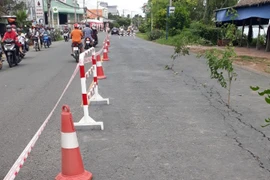 Quốc lộ 91 ở An Giang có nguy cơ sạt lở xuống sông Hậu