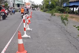 Quốc lộ 91 ở An Giang có nguy cơ sạt lở xuống sông Hậu