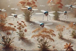 Lộ diện "ong rô bốt" công nghệ tinh vi giúp thụ phấn cho cây 