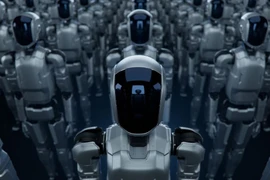 "Láng giềng Việt Nam" chơi trội, cho hơn 100 robot hình người... đi học 